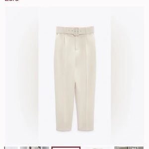 Zara Pants with Fabric Covered Belt